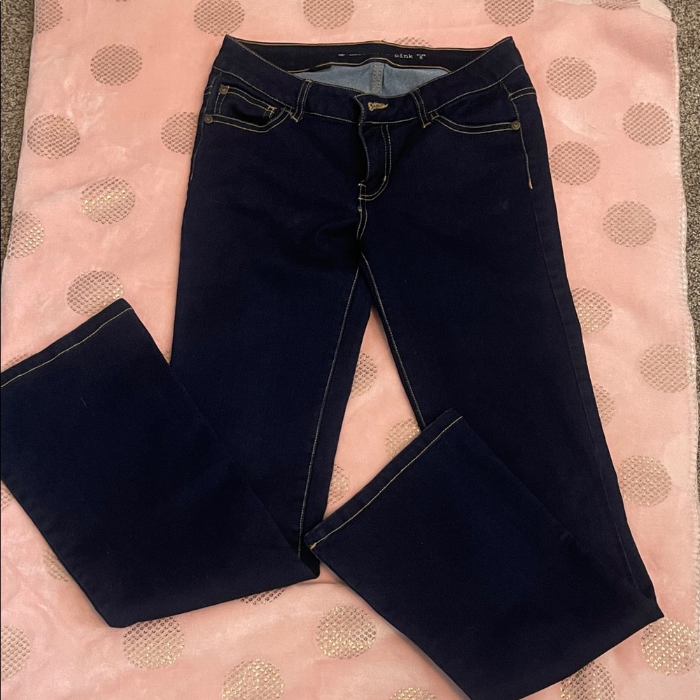 Celebrity Pink Dark Blue Straight Leg Jeans